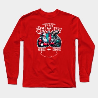 Santa vs. Krampus Boxing Showdown - Christmas Smackdown! Long Sleeve T-Shirt